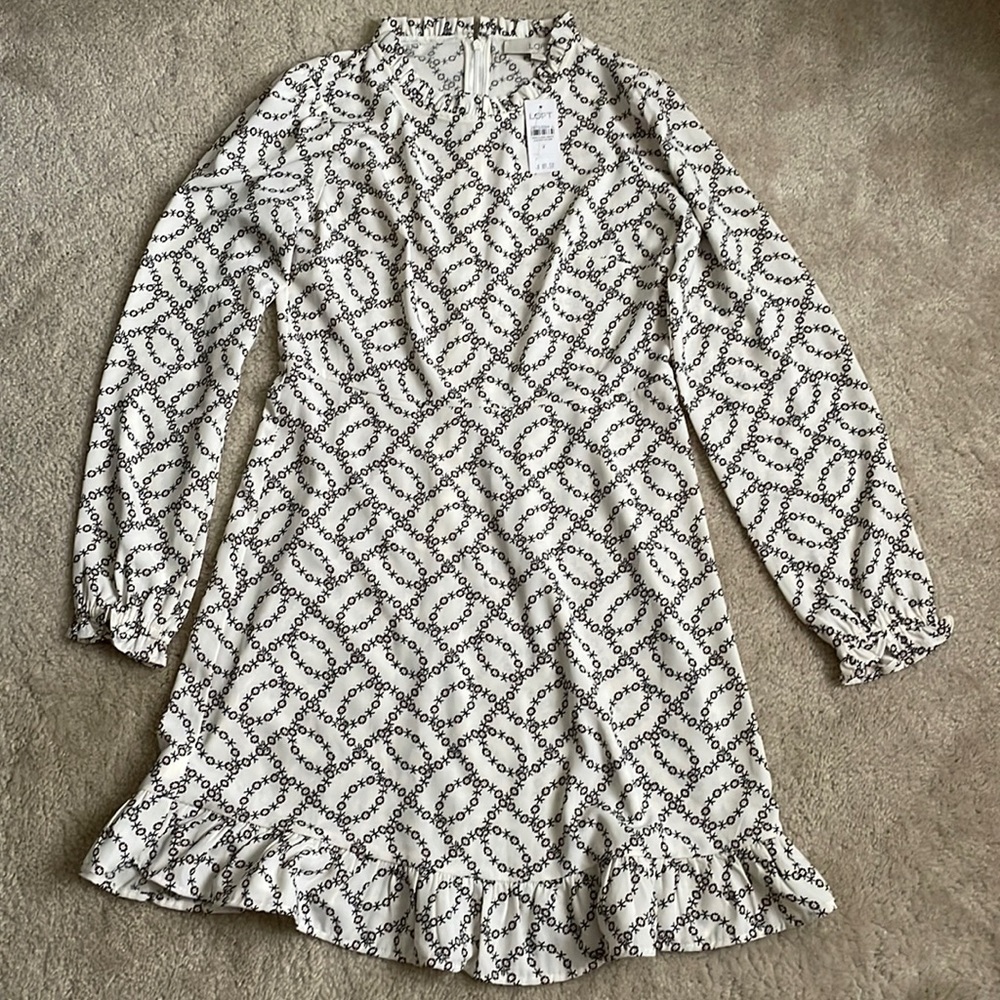 LOFT Print Long Sleeve Dress